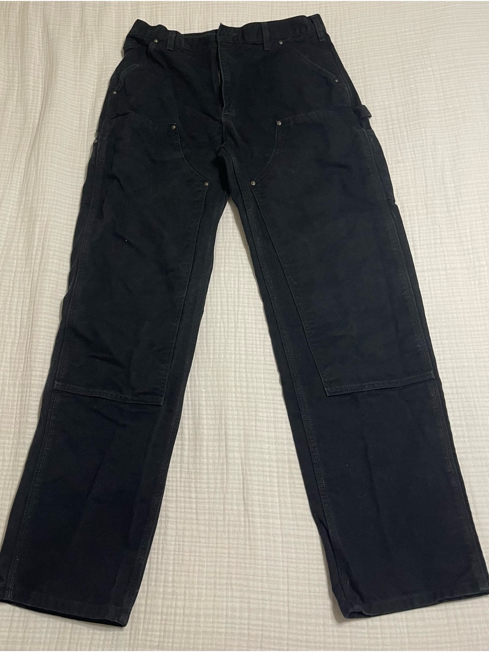 Carhartt B136 Black Original Dungaree Fit double-knee pants 34x34